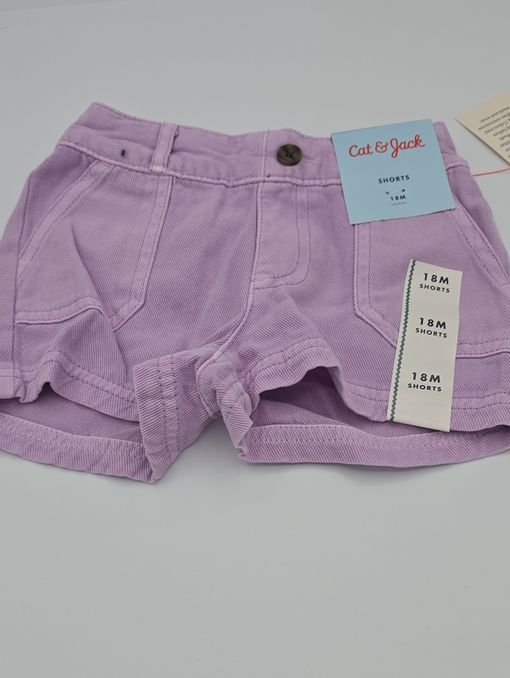 Cat & Jack Toddler Girls Purple Cotton Blend Shorts